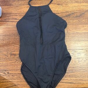 La Blanca- High Neck Mesh Swim Suit- Size 10